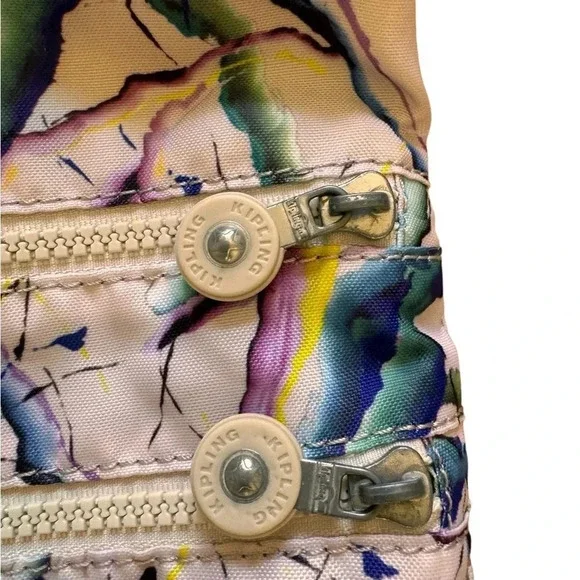 Kipling Alvar Crossbody Purse Multicolored Purple Blue Medium size - Picture 7 of 16